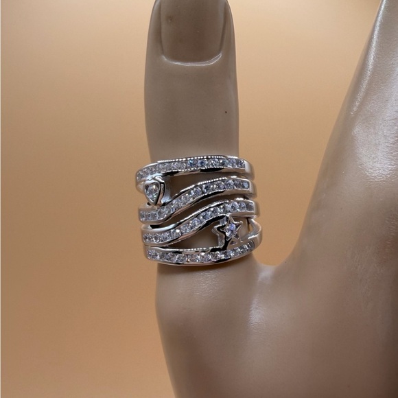 💎 Women’s Fashion Diamond Ring 💍 Size 9 - Picture 3 of 4